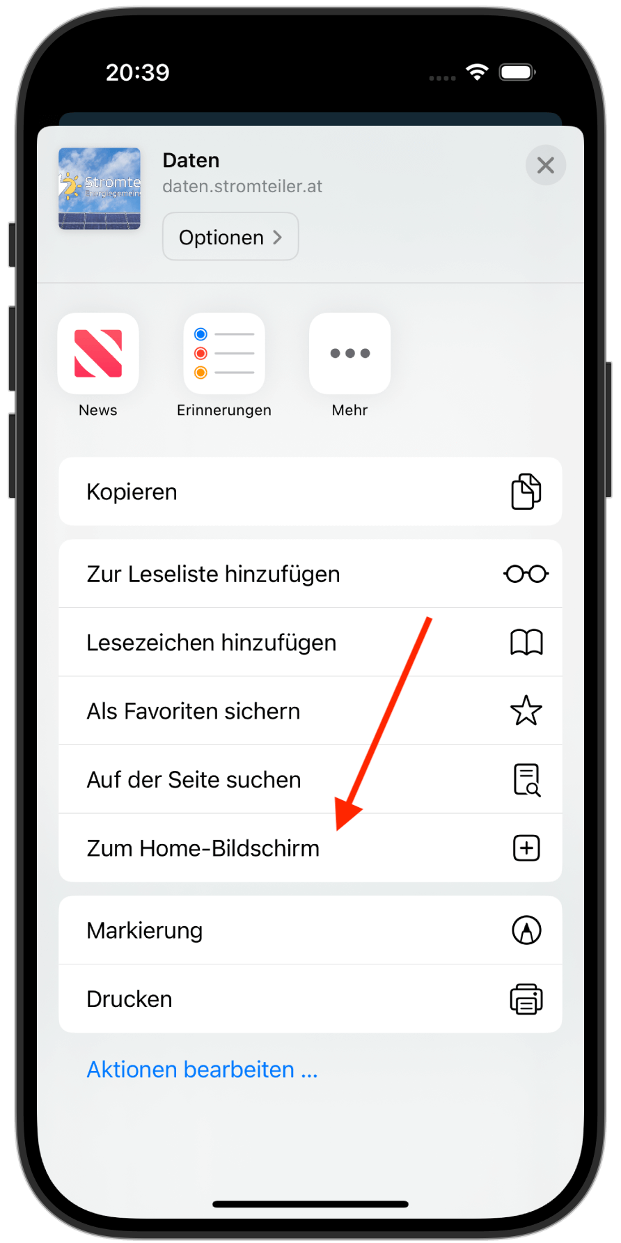 App installieren in iOS